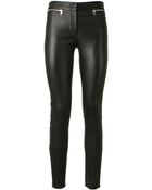 Alexander McQueen Black Stretch Leather Pants - Lyst