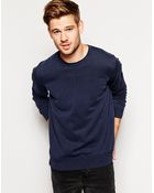 Boss Orange Sweater With Reverse Seam Crew Neck - Lyst