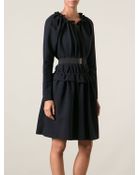 Lanvin Belted Dress - Lyst