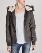 Karen Millen Parka - Faux Fur Trim - Lyst