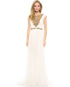 Marchesa Silk Chiffon Grecian Gown - Lyst