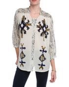 Sea Printed Blouse - Lyst
