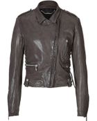 Barbara Bui Laced Leather Biker Jacket - Lyst