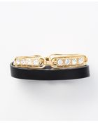 Ann Taylor Paperclip Leather Wrap Bracelet - Lyst