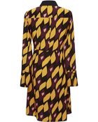Marni Silk Crepe Long Sleeve Hortus Dress - Lyst