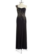 Xscape Beaded One Shoulder Gown - Lyst