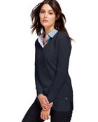 Tommy Hilfiger V-Neck Tunic Sweater - Lyst