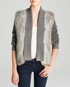 Nicole Miller Artelier Sweater - Knit Rabbit Fur Combo - Lyst