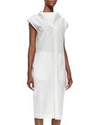Rick Owens Oversizeneck Belted Shirtdress - Lyst
