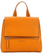 Givenchy Mustard Leather Medium 'Pandora Pure' Convertible Top Handle Bag - Lyst