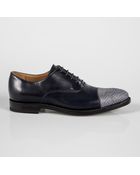 Paul Smith Navy Calf And Salmon Leather Carter Shoes - Lyst