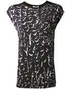 Helmut Lang 'Strata' Print Jersey Top - Lyst