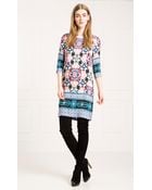 Temperley London Long Sleeve Papillon Merida Print Silk Shift Dress - Lyst