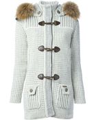Bark Knit Duffle Coat - Lyst