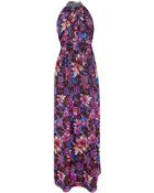 Matthew Williamson Jardin Chiffon Draped Front Gown - Lyst
