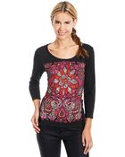 Lucky Brand Floral Embroidered Top - Lyst