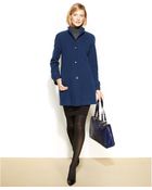Jones New York Wool-Blend Funnel-Neck Walker Coat - Lyst