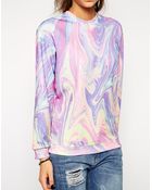 Jaded London Water Swirl Print Sweat - Lyst
