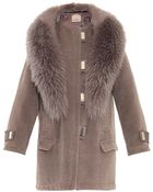 Jason Wu Fur-trimmed Alpaca-blend Coat - Lyst