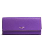 Coach Soft Wallet in Saffiano Leather - Lyst