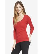 Express Fitted V-Neck Sweater - Lyst
