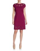 Catherine Catherine Malandrino Laser-Cut Shift Dress - Lyst