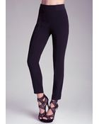 Bebe Seamed Skinny Pants - Lyst