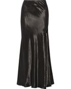 Lanvin Draped Satin Maxi Skirt - Lyst