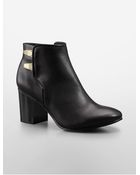 Calvin Klein Ahlam Heeled Leather Bootie - Lyst