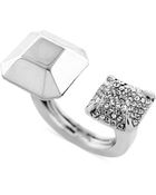Vince Camuto Pave Open Doublestone Ring - Lyst