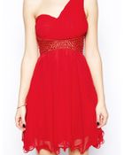 Ax Paris One Strap Embellished Dress - Lyst