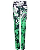 Miu Miu Printed Trousers - Lyst