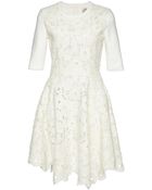 Lela Rose Lace Knit Dress - Lyst