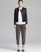 Helmut Lang Jacket Washed Leather and Sweatshirt Combo - Lyst