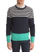 Opening Ceremony Blue Long-Sleeved Crewneck Sweater - Lyst