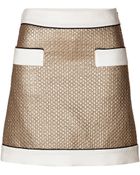 Moschino Metallic Wool-Silk Blend Mini-Skirt - Lyst