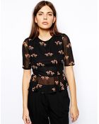 Sugarhill Pretty Pony Printed Peplum Top - Lyst