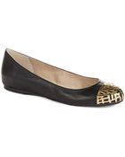BCBGeneration Bridgit Cap Toe Leather Ballet Flats - Lyst