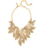 Oscar de la Renta Multi Leaf Bib Necklace - Lyst