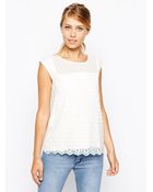 Oasis Organza Daisy Shell Top - Lyst