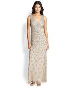 Aidan Mattox Beaded Gown - Lyst