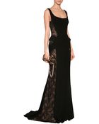 Elie Saab Lace Side Evening Gown - Lyst