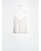 Mango Flared Polka-Dot Top - Lyst
