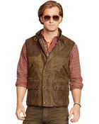 Polo Ralph Lauren Leather-Trim Oilcloth Vest - Lyst