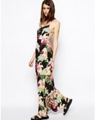 Asos Maxi Dress In Hawaiian Print With Strappy Back - Lyst