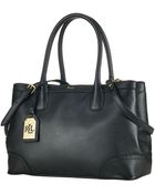 Lauren Ralph Lauren City Leather Shopper Tote - Lyst