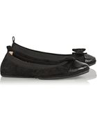 Yosi Samra Leather And Suede Ballet Flats - Lyst