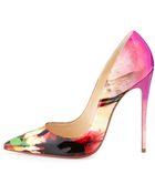 Christian Louboutin So Kate Tie-Dye Patent Red Sole Pump - Lyst