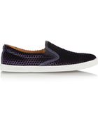 Jimmy Choo Demi Flocked Velvet Slip-On Sneakers - Lyst