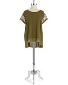 Dknyc Plus Plus Contrast Material Tee - Lyst